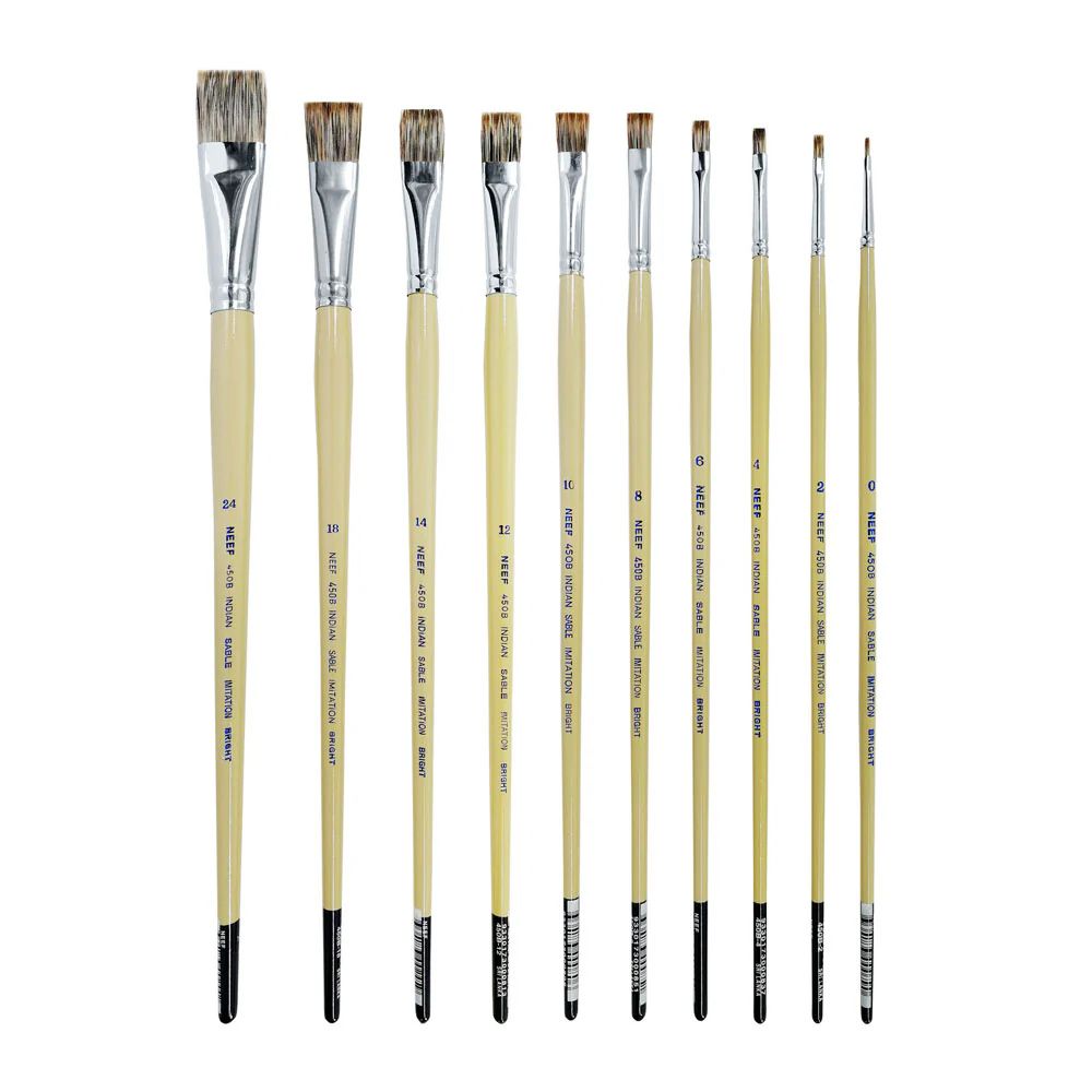 NEEF Australia - 450B Indian Sable Imitation - Bright - Long Handle NEEF Australia - 450B Indian Sable Imitation - Bright - Long Handle, 450B: 4