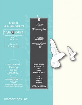 Memory Box Die - Metal Craft Die - Forest Hummingbirds