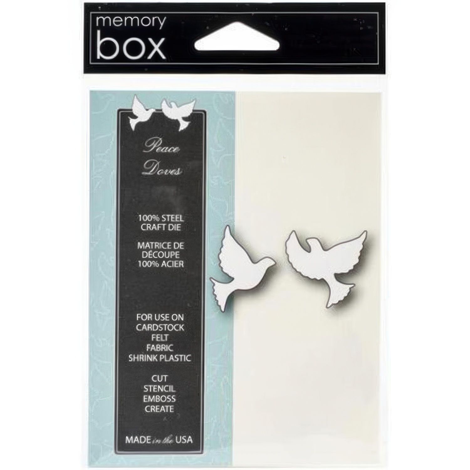Memory Box Die - Metal Craft Die - Peace Doves