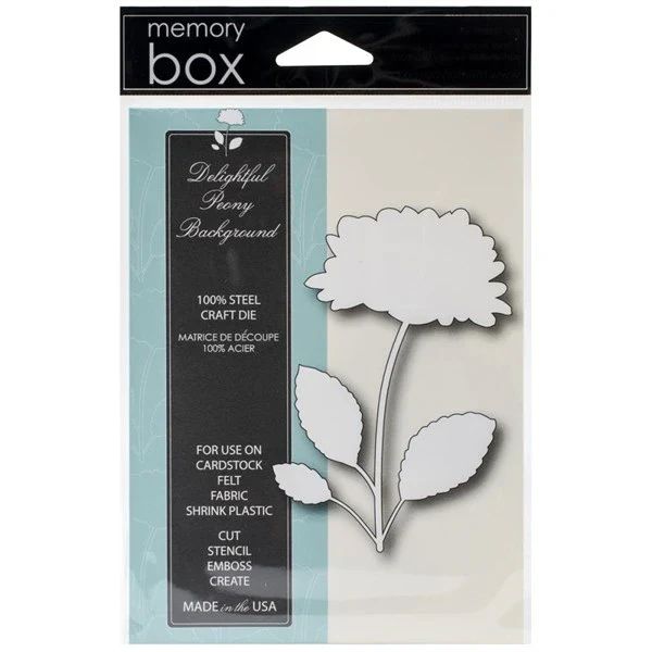 Memory Box Die - Metal Craft Die - Delightful Peony Background