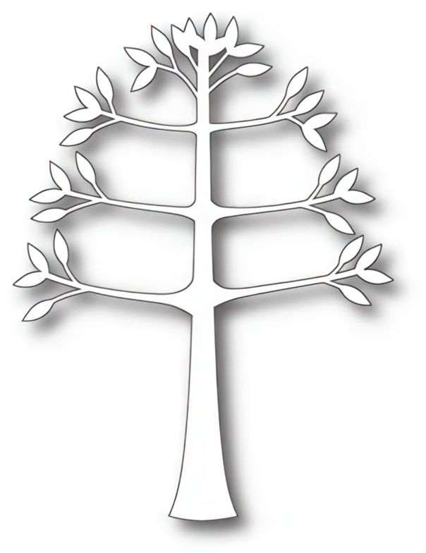 Memory Box Die - Metal Craft Die - Open Branch Tree
