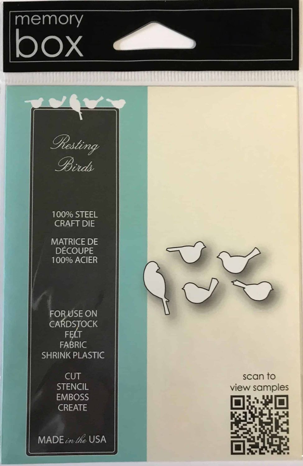 Memory Box Die - Metal Craft Die - Resting Birds