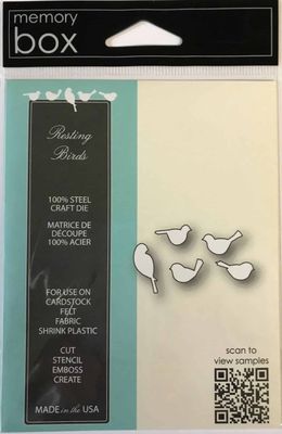 Memory Box Die - Metal Craft Die - Resting Birds