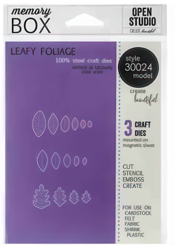 Memory Box Die - Metal Craft Die - Open Studio Leafy Folio