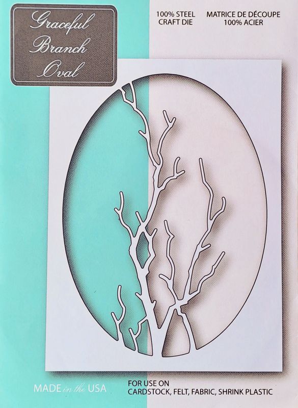 Memory Box Die - Metal Craft Die - Graceful Branch Oval