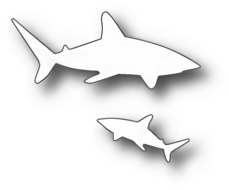 Memory Box Die - Metal Craft Die - Shark Frenzy