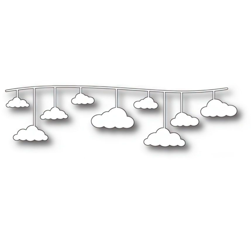 Memory Box Die - Metal Craft Die - Hanging Cloud Border