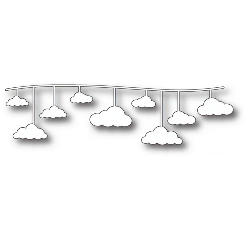 Memory Box Die - Metal Craft Die - Hanging Cloud Border