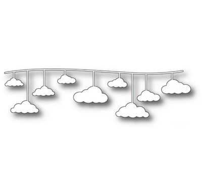 Memory Box Die - Metal Craft Die - Hanging Cloud Border