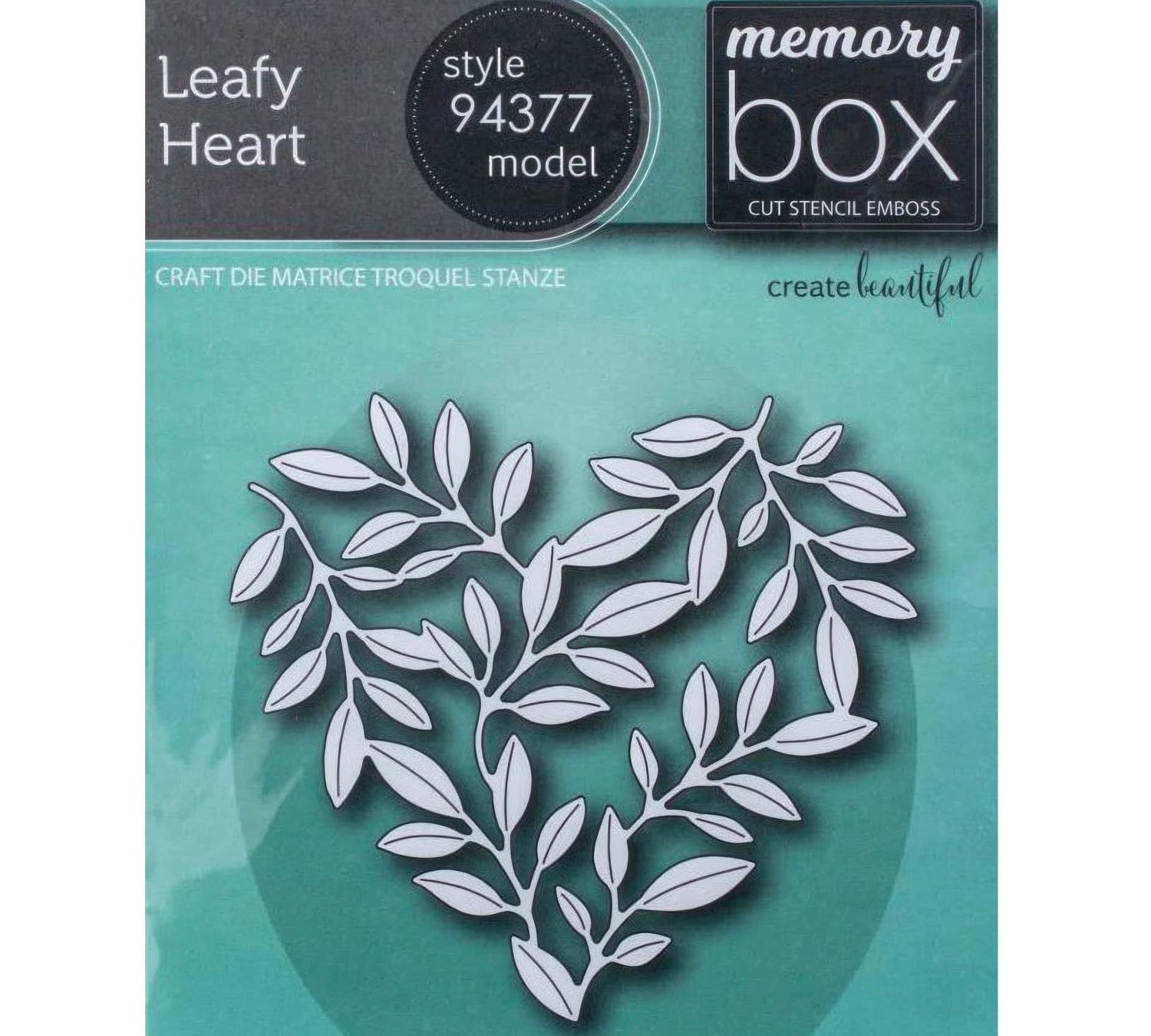 Memory Box Die - Metal Craft Die - Leafy Heart