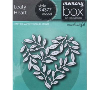 Memory Box Die - Metal Craft Die - Leafy Heart