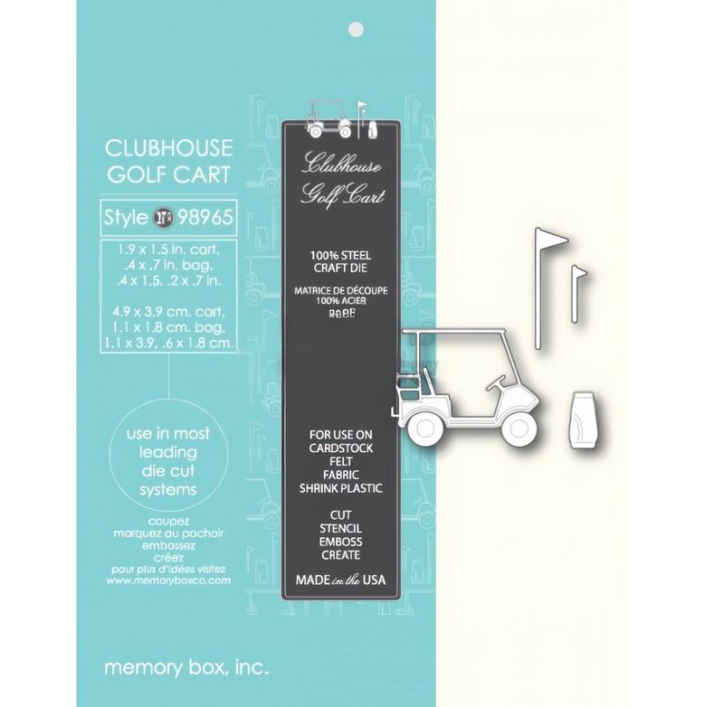 Memory Box Die - Metal Craft Die - Clubhouse Golf Cart