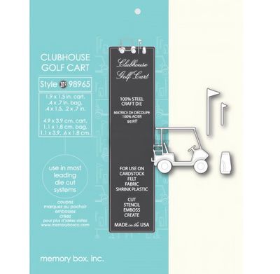 Memory Box Die - Metal Craft Die - Clubhouse Golf Cart