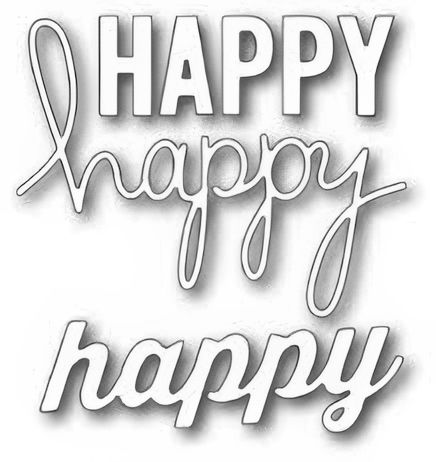 Memory Box Die - Metal Craft Die - Happy