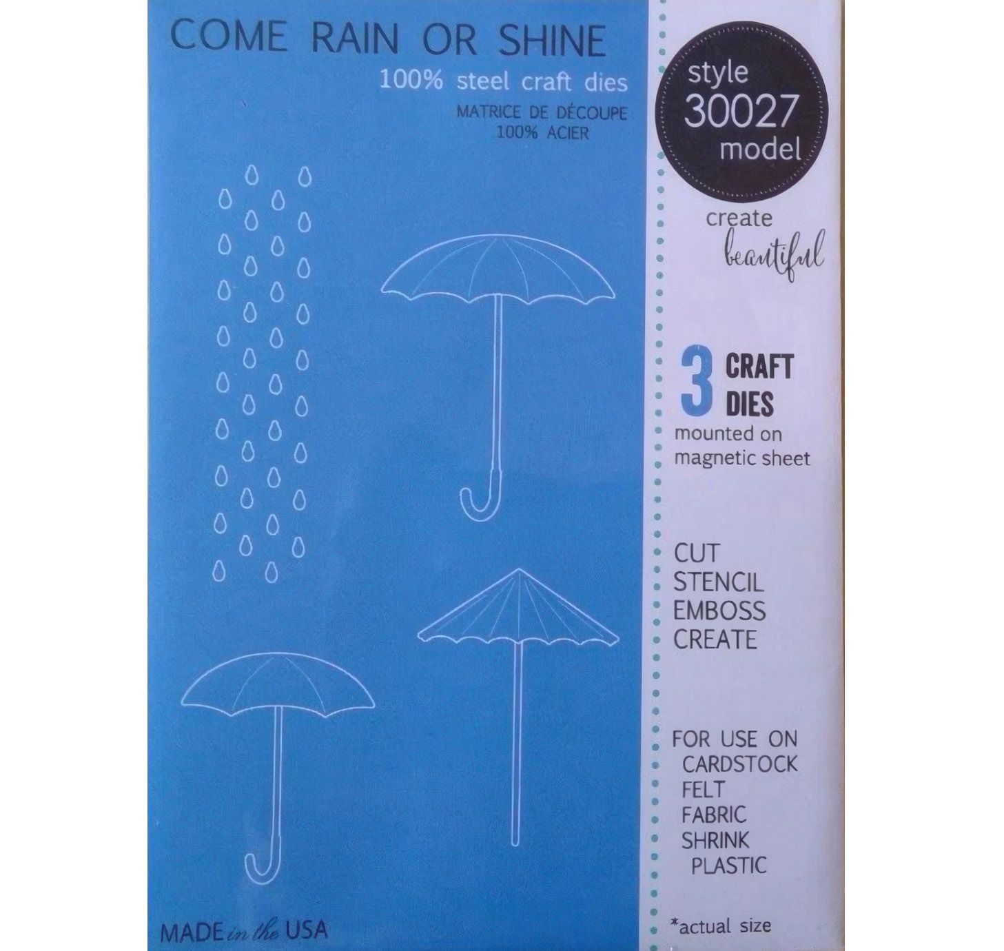 Memory Box Die - Metal Craft Die - Open Studio - Come Rain and Shine