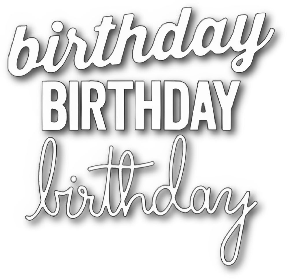 Memory Box Die - Metal Craft Die - Birthday