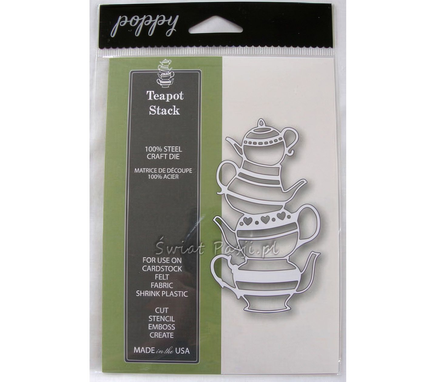 Poppystamp - Metal Craft Die - Teapot Stack