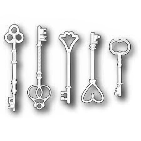Poppystamp - Metal Craft Die - Vintage Key Set