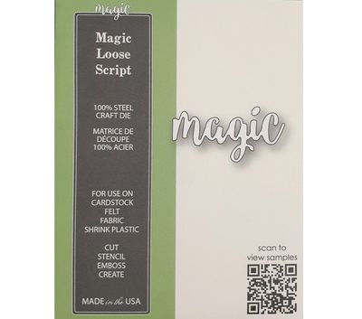 Poppystamp - Metal Craft Die - Magic - Loose Script