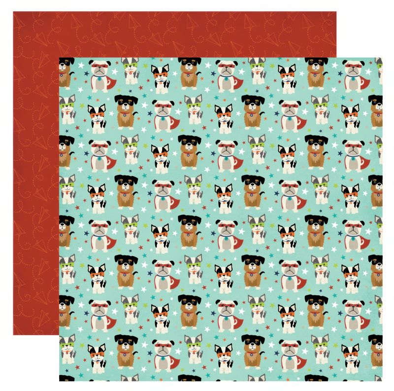 Echo Park - Imagine That - 12" x 12" Double-sided Paper - Super Dogs