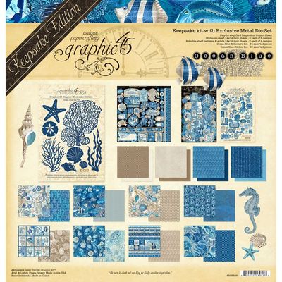 Graphic 45 - Ocean Blie - Keepsake Kit with Die