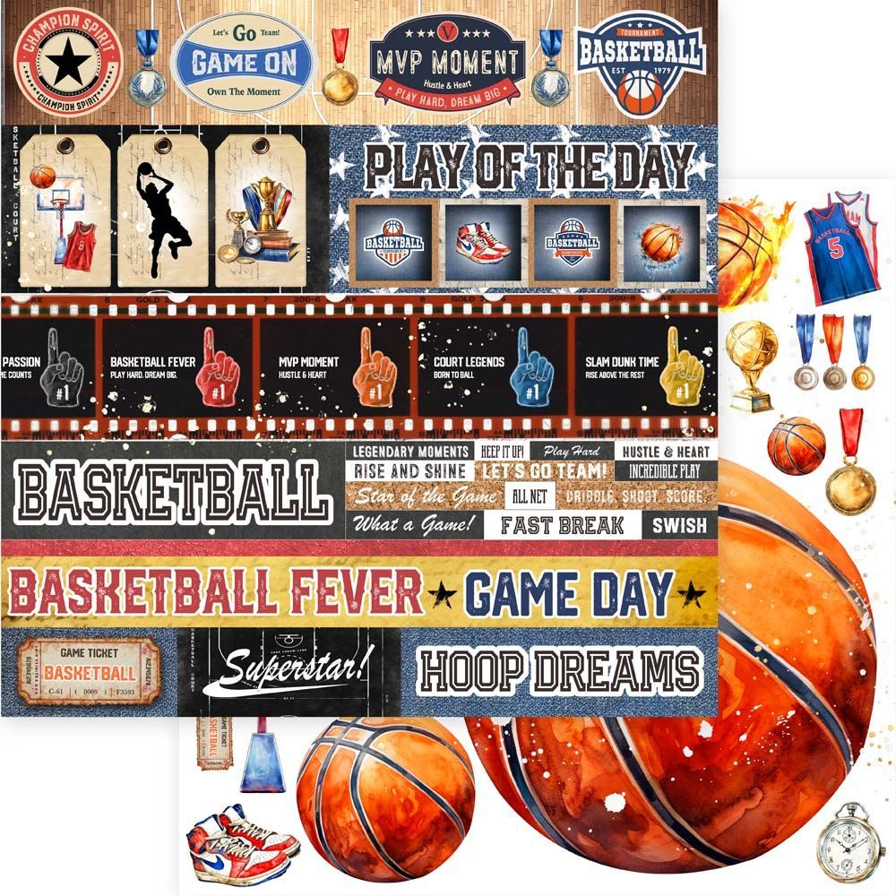 Asuka Studio - Basketball - 12"x12" D/S Paper - Fast Break