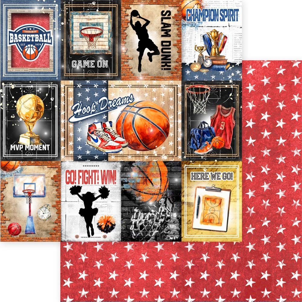 Asuka Studio - Basketball - 12"x12" D/S Paper - Hoops