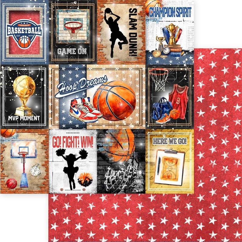 Asuka Studio - Basketball - 12"x12" D/S Paper - Hoops