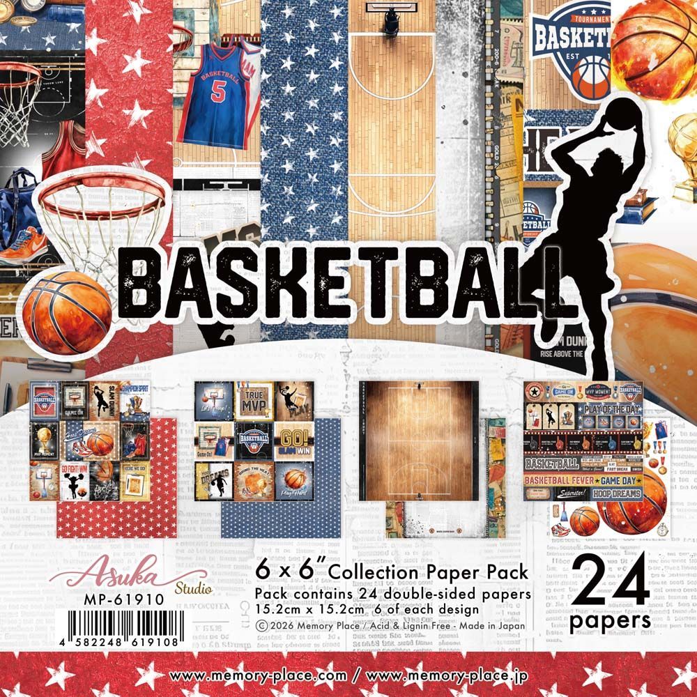 Asuka Studio - Basketball - 6"x6" Double-sided Paper Pad