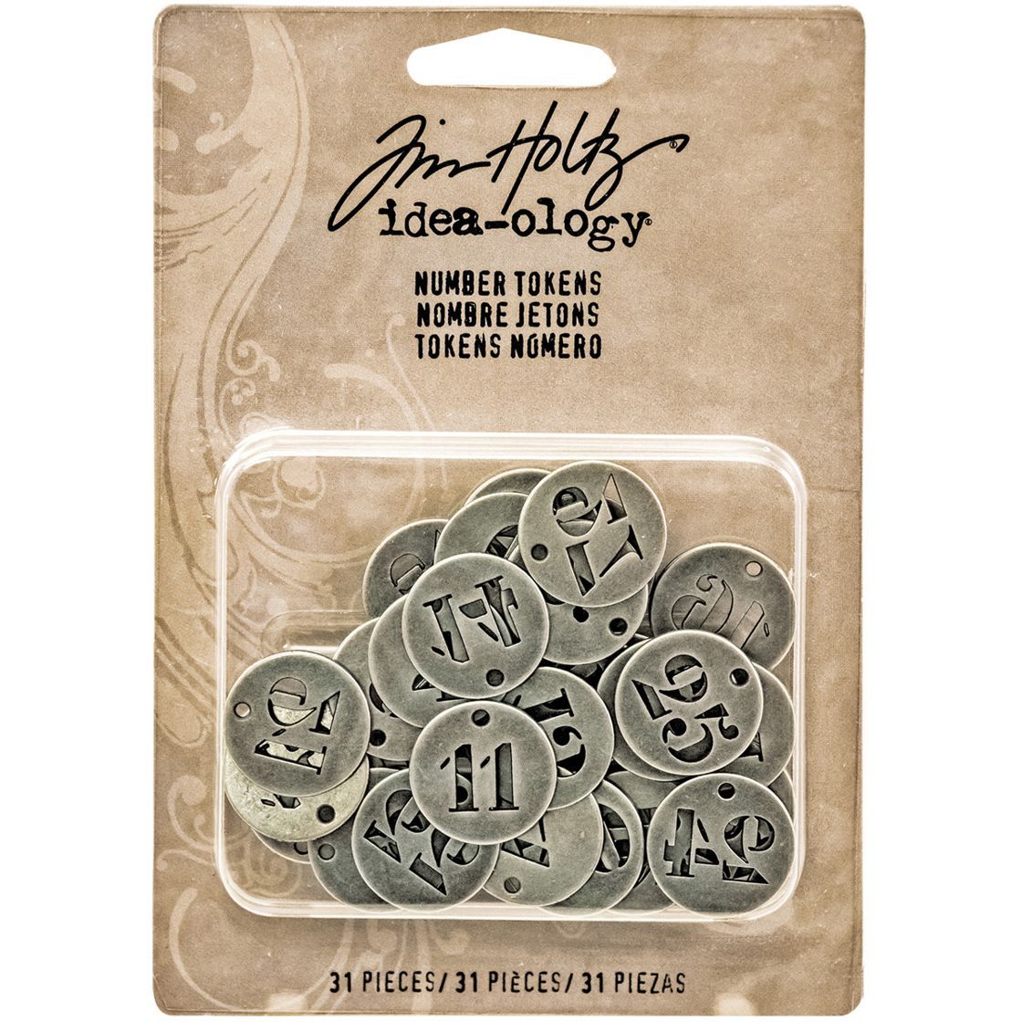 Tim Holtz - Idea-Ology - Metalware - Number Tokens