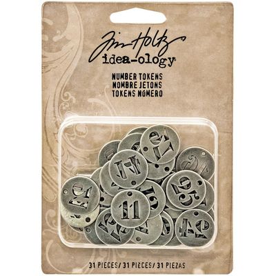 Tim Holtz - Idea-Ology - Metalware - Number Tokens