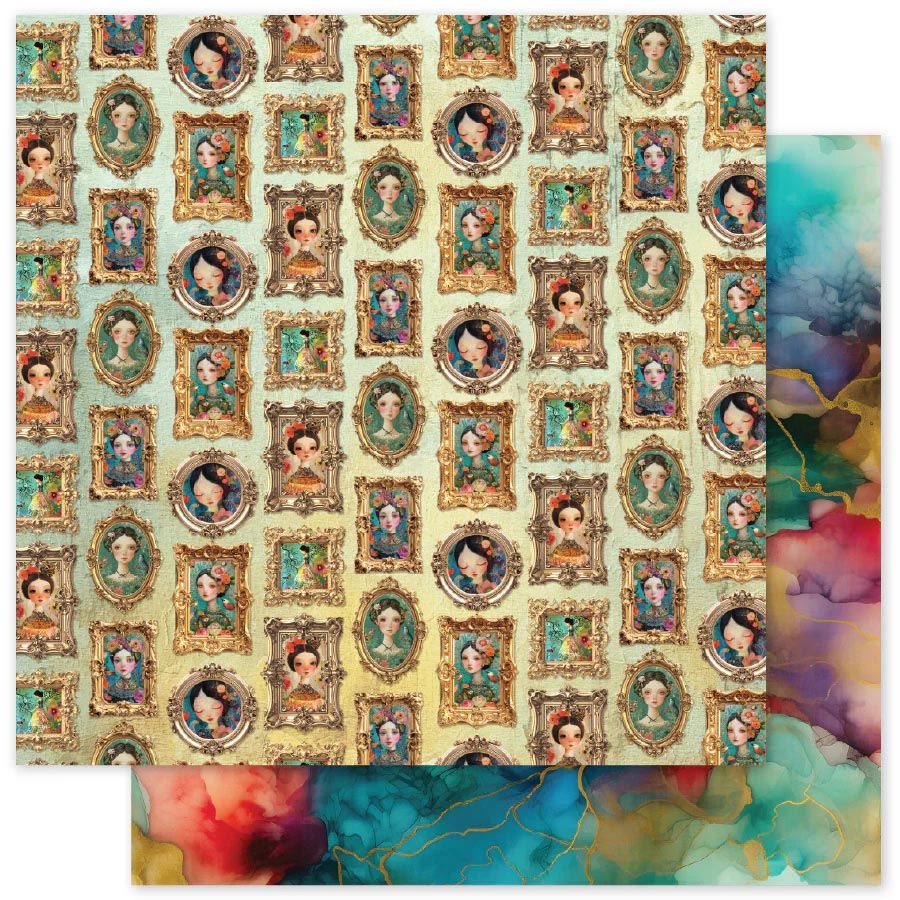 Paper Rose - Portraits in Bloom - 12 Paper Rose - Portraits in Bloom - 12"x12" D/S Paper - B