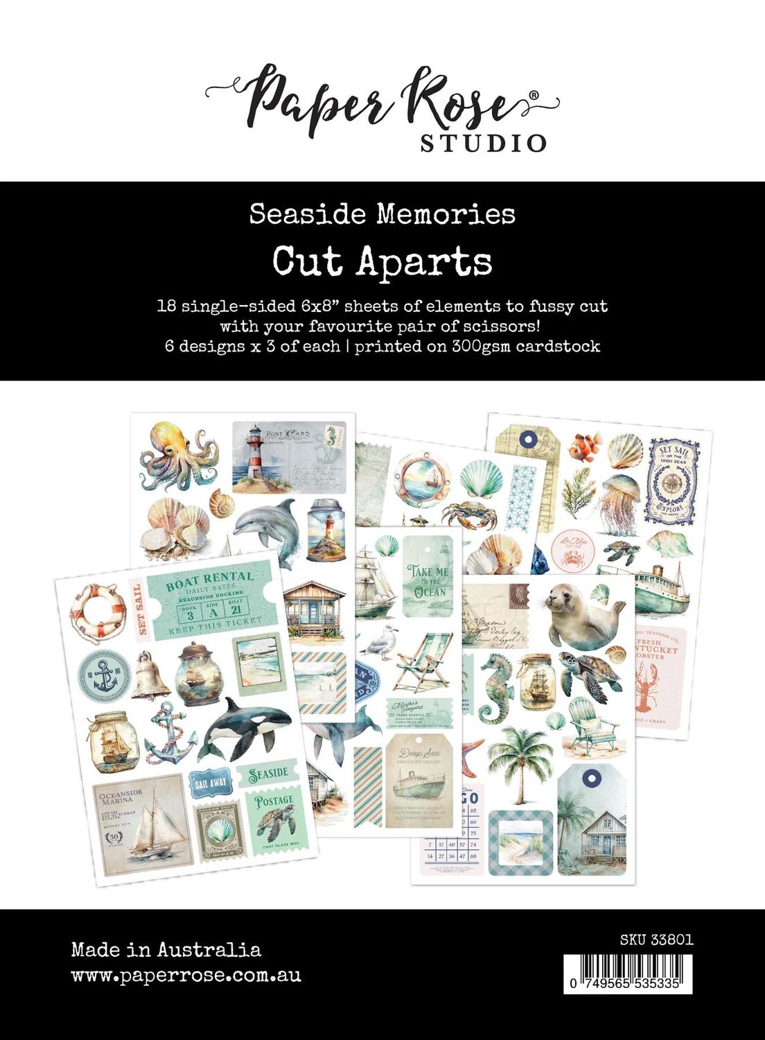 Paper Rose - Cut Aparts - Seaside Memories