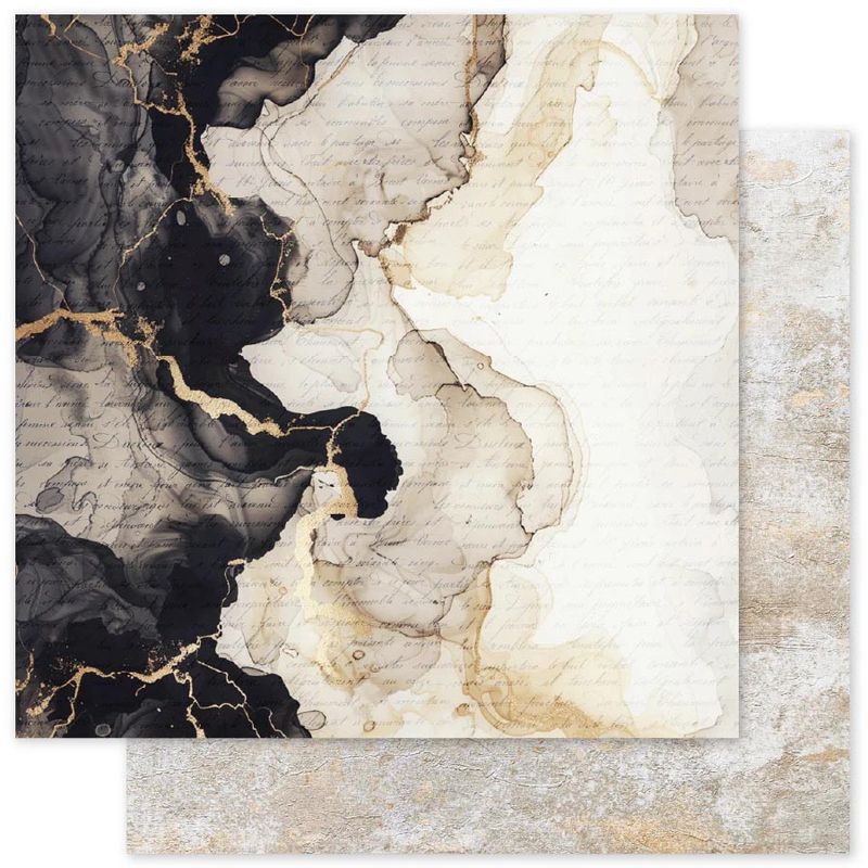 Paper Rose - Ink and Ivory Basics - 12"x12" D/S Paper - F