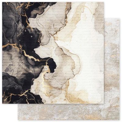 Paper Rose - Ink and Ivory Basics - 12"x12" D/S Paper - F