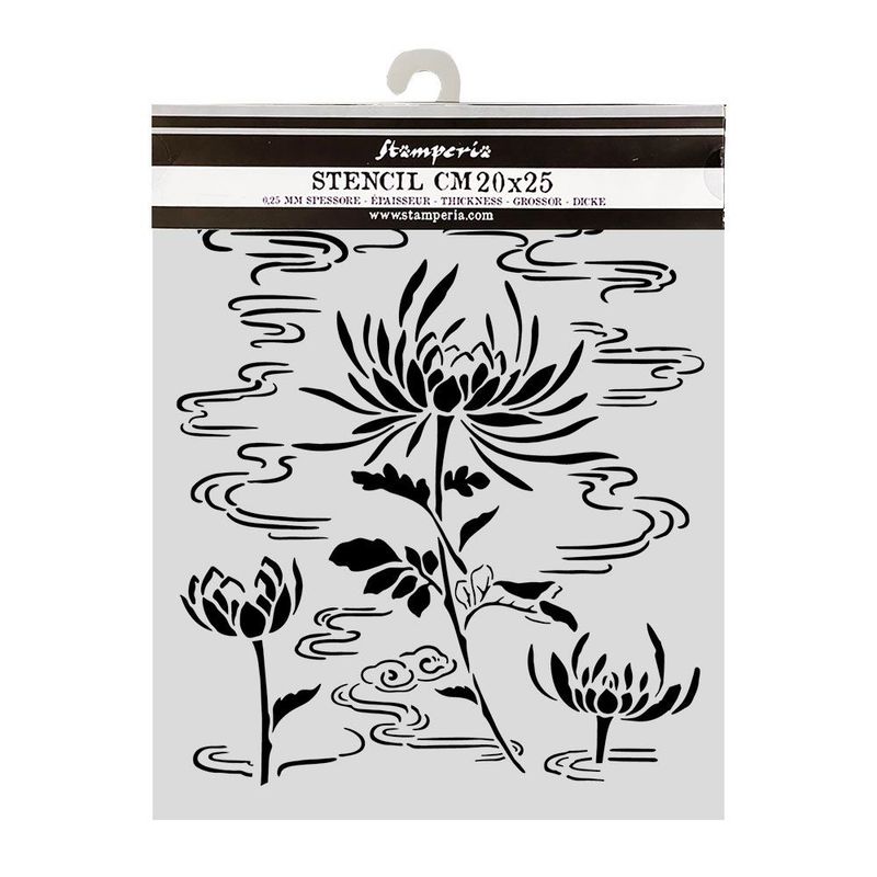 Stamperia - Oriental Garden - 20 x 25cm Stencil - Lotus Flower