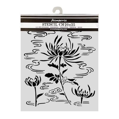 Stamperia - Oriental Garden - 20 x 25cm Stencil - Lotus Flower