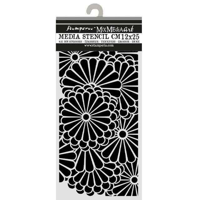 Stamperia - Oriental Garden - 12x25cm Stencil - Flowers Pattern