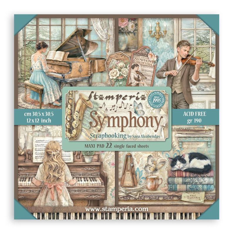 Stamperia - Symphony - 12"x12" Single-sided Paper Pad