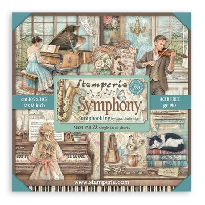 Stamperia - Symphony - 12"x12" Single-sided Paper Pad