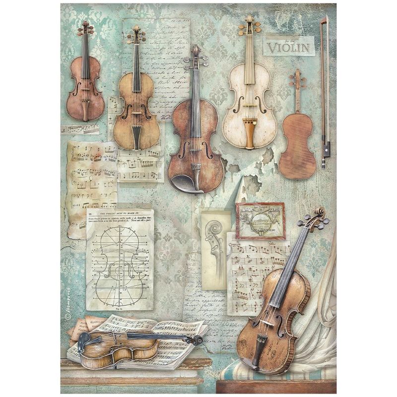 Stamperia - Symphony - A4 Rice Paper - Violins