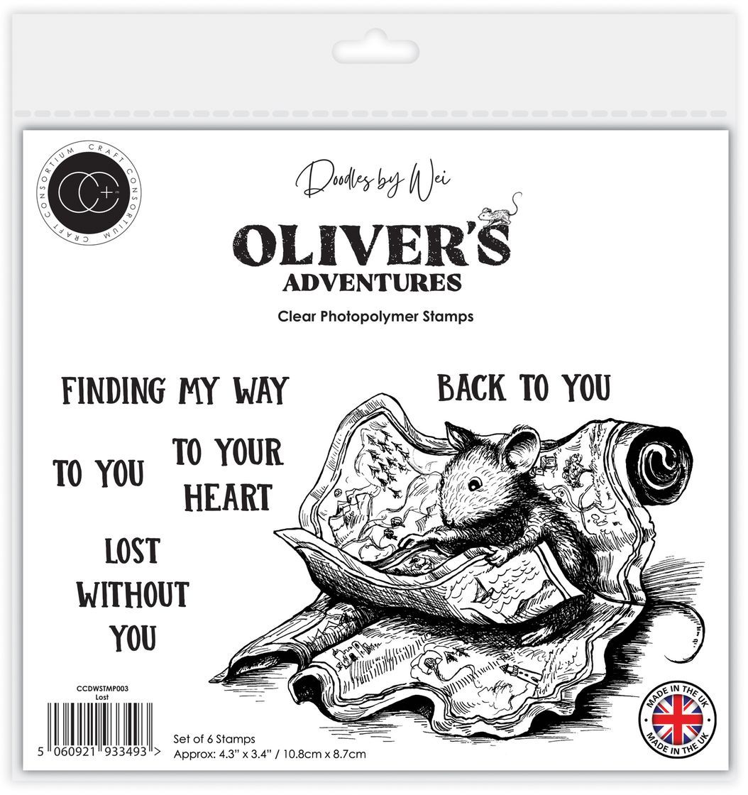 Craft Consortium - Clear Stamp - Olivers Adventures - Lost