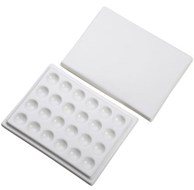 MEEDEN -  Porcelain Paint Palette - 24 Wells  With Lid