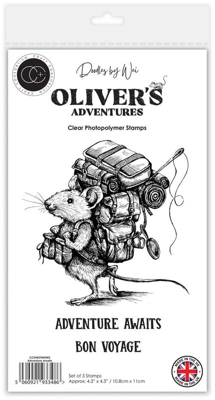 Craft Consortium - Clear Stamp - Olivers Adventures - Adventure Awaits