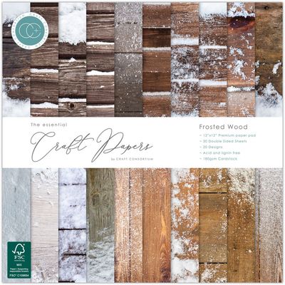 Craft Consortium - 12"x12" Paper Pad - Frosted Wood