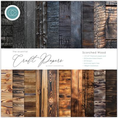 Craft Consortium - 12"x12" Paper Pad - Scorched Wood