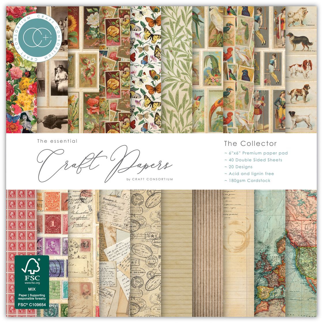 Craft Consortium - 6"x6" Paper Pad - The Collector