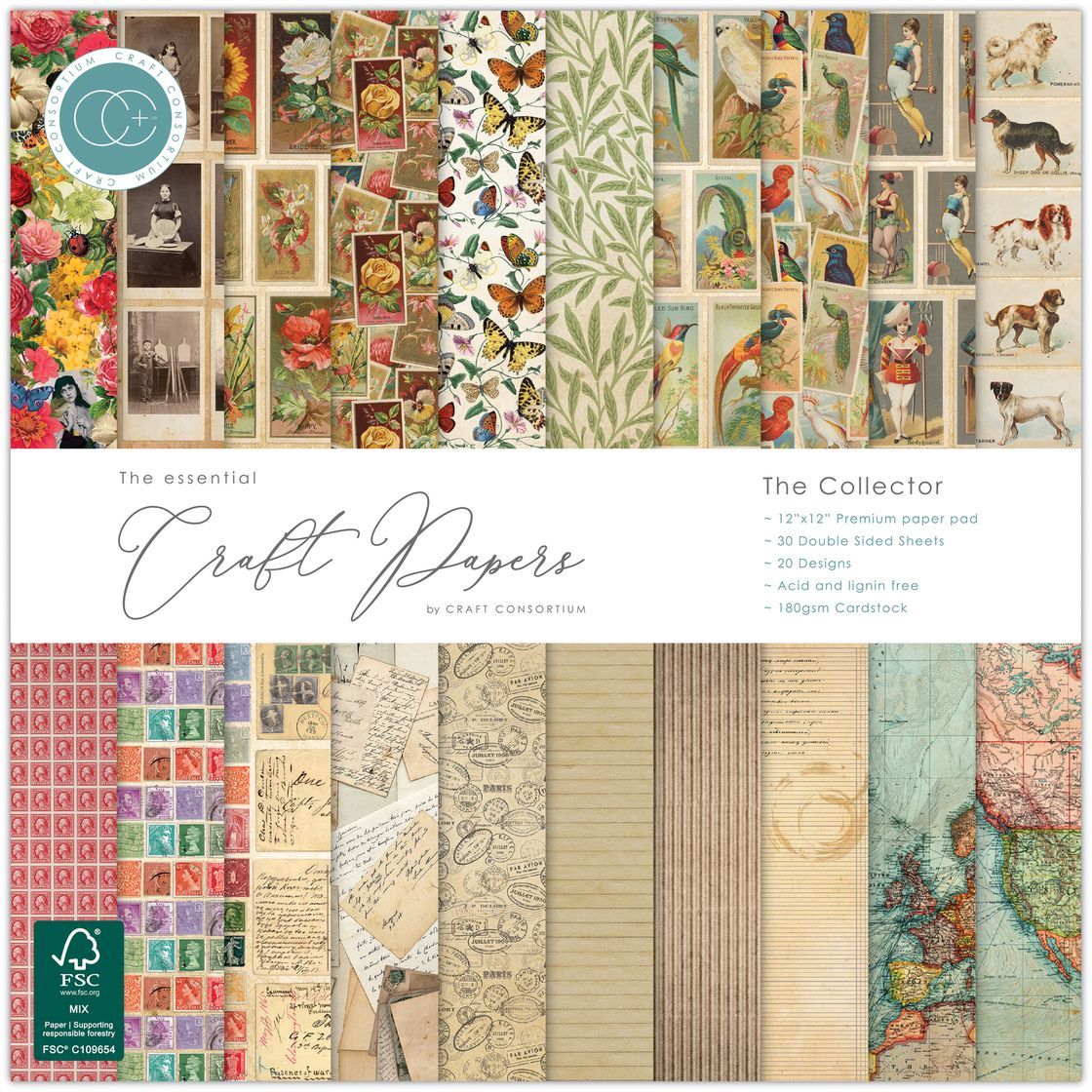 Craft Consortium - 12"x12" Paper Pad - The Collector