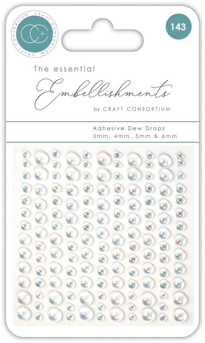Craft Consortium - Adhesive Dew Drops - Iridsecent