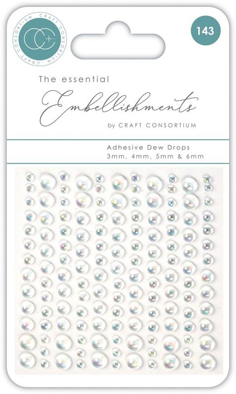 Craft Consortium - Adhesive Dew Drops - Iridsecent